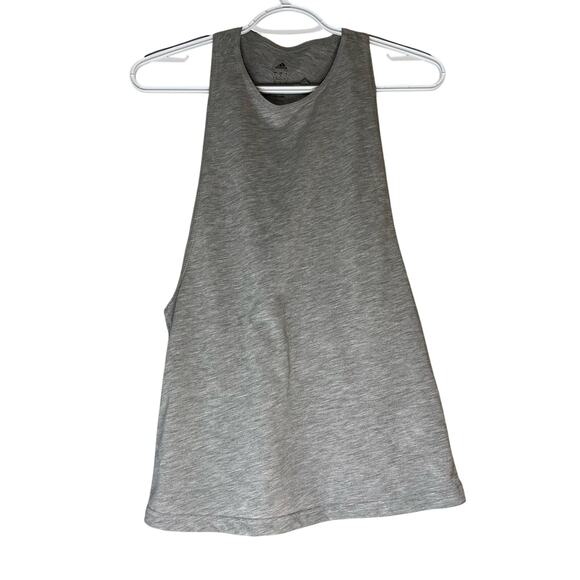 Adidas Gray Muscle Athletic Tank Top Size Small (8-10) - Picture 1 of 13